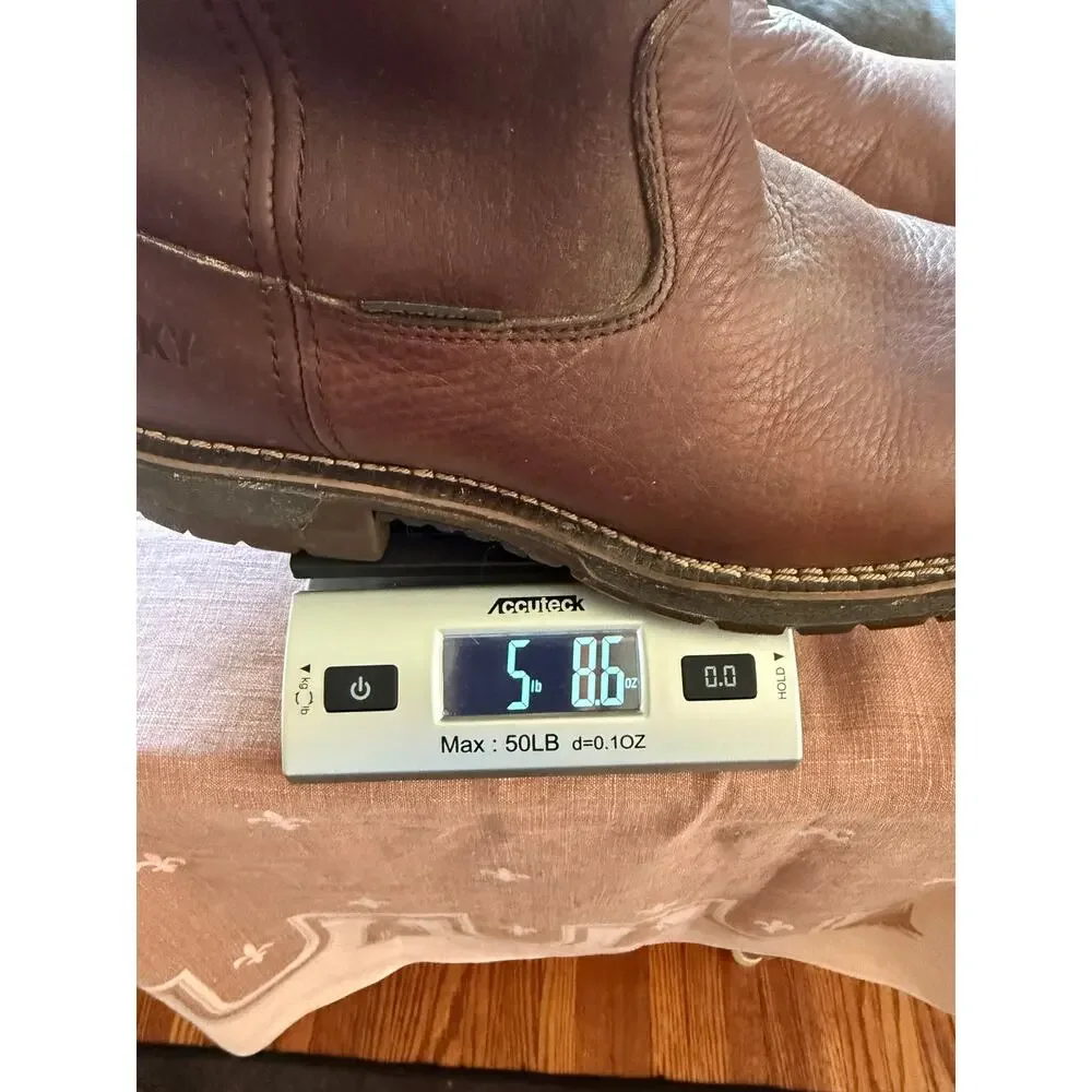 Rocky Original Ride Roper Western Boot Men’s Leather 13M Round Toe Steel Shank